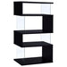 Emelle 4-tier Bookcase Black and Clear - Orbit Furniture (Richmond,BC)