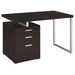 Brennan 3-drawer Office Desk Cappuccino - Orbit Furniture (Richmond,BC)