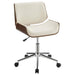 Addington Adjustable Height Office Chair Ecru and Chrome - Orbit Furniture (Richmond,BC)