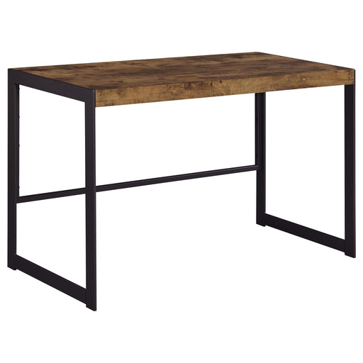 Estrella Writing Desk Antique Nutmeg and Gunmetal - Orbit Furniture (Richmond,BC)
