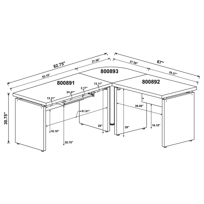 Skylar L-Shape Desks - Orbit Furniture (Richmond,BC)