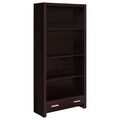 Skylar 5-shelf Bookcase with Storage Drawer Cappuccino - Orbit Furniture (Richmond,BC)