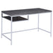 Kravitz Rectangular Writing Desk Weathered Grey and Chrome - Orbit Furniture (Richmond,BC)