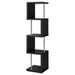 Baxter 4-shelf Bookcase Black and Chrome - Orbit Furniture (Richmond,BC)
