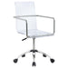 Amaturo Office Chair with Casters Clear and Chrome - Orbit Furniture (Richmond,BC)