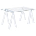 Amaturo Writing Desk with Glass Top Clear - Orbit Furniture (Richmond,BC)