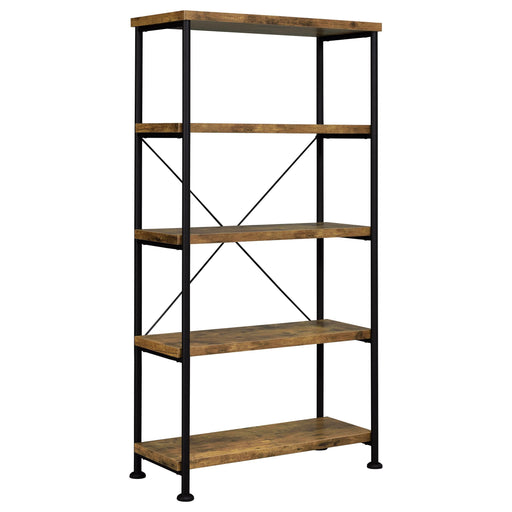 Analiese 4-shelf Bookcase Antique Nutmeg - Orbit Furniture (Richmond,BC)