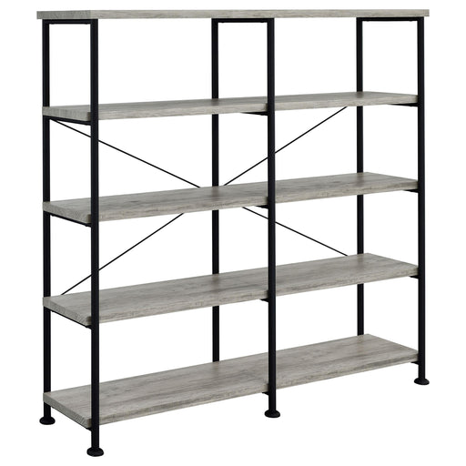 Analiese 4-shelf Open Bookcase Grey Driftwood - Orbit Furniture (Richmond,BC)