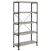 Analiese 4-shelf Bookcase Grey Driftwood - Orbit Furniture (Richmond,BC)