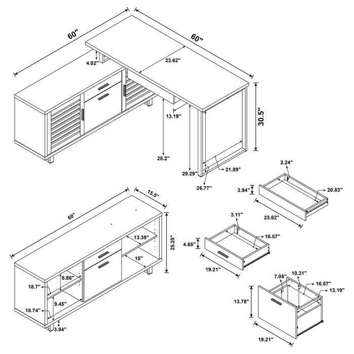 Maddox L-Shape Desk - Orbit Furniture (Richmond,BC)