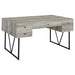 Analiese 4-drawer Writing Desk Grey Driftwood - Orbit Furniture (Richmond,BC)