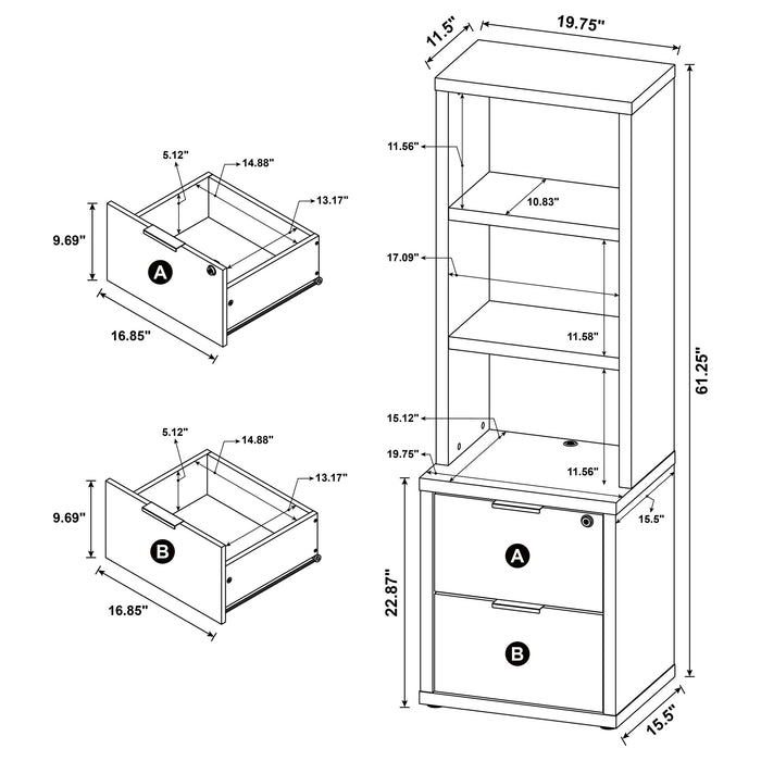 Westpark Bookcases - Orbit Furniture (Richmond,BC)