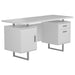 Lawtey Floating Top Office Desk White Gloss - Orbit Furniture (Richmond,BC)