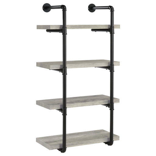 Elmcrest 24-inch Wall Shelf Black and Grey Driftwood - Orbit Furniture (Richmond,BC)