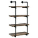 Elmcrest 24-inch Wall Shelf Black and Rustic Oak - Orbit Furniture (Richmond,BC)
