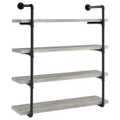 Elmcrest 40-inch Wall Shelf Black and Grey Driftwood - Orbit Furniture (Richmond,BC)