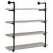 Elmcrest 40-inch Wall Shelf Black and Grey Driftwood - Orbit Furniture (Richmond,BC)