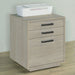 Loomis 3-drawer Square File Cabinet Whitewashed Grey - Orbit Furniture (Richmond,BC)