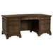 Hartshill Executive Desk with File Cabinets Burnished Oak - Orbit Furniture (Richmond,BC)
