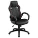 Carlos Arched Armrest Upholstered Office Chair Black - Orbit Furniture (Richmond,BC)