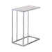 Stella Glass Top Accent Table Chrome and White - Orbit Furniture (Richmond,BC)