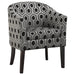 Jansen Hexagon Patterned Accent Chair Grey and Black - Orbit Furniture (Richmond,BC)
