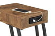 Troy Accent Table with Power Outlet Antique Nutmeg - Orbit Furniture (Richmond,BC)