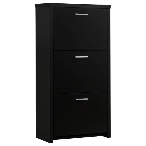 Vivian 3-drawer Shoe Cabinet Black - Orbit Furniture (Richmond,BC)