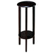 Kirk Round Accent Table with Bottom Shelf Espresso - Orbit Furniture (Richmond,BC)