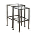 Leilani 2-piece Glass Top Nesting Tables Black - Orbit Furniture (Richmond,BC)