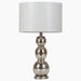 Mineta Drum Shade Table Lamp White and Antique Silver - Orbit Furniture (Richmond,BC)