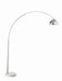 Krester Arched Floor Lamp Brushed Steel and Chrome - Orbit Furniture (Richmond,BC)