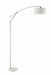 Moniz Adjustable Arched Arm Floor Lamp Chrome and White - Orbit Furniture (Richmond,BC)