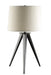 Sabat Tripod Base Table Lamp Black and Light Grey - Orbit Furniture (Richmond,BC)