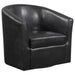 Turner Upholstery Sloped Arm Accent Swivel Chair Dark Brown - Orbit Furniture (Richmond,BC)