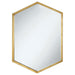 Bledel Hexagon Shaped Wall Mirror Gold - Orbit Furniture (Richmond,BC)