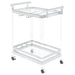 Jefferson 2-tier Glass Serving Cart Clear - Orbit Furniture (Richmond,BC)