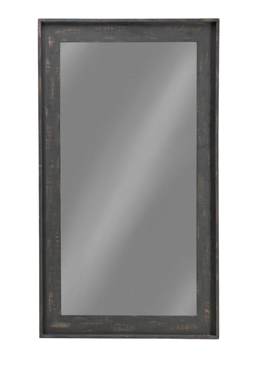 Cragen Rectangle Bold Contoured Frame Floor Mirror Brown - Orbit Furniture (Richmond,BC)