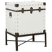 Nancy Accent Cabinet with Nailhead Trim White - Orbit Furniture (Richmond,BC)