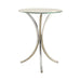 Eloise Round Accent Table with Curved Legs Chrome - Orbit Furniture (Richmond,BC)