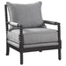 Blanchett Cushion Back Accent Chair Grey and Black - Orbit Furniture (Richmond,BC)