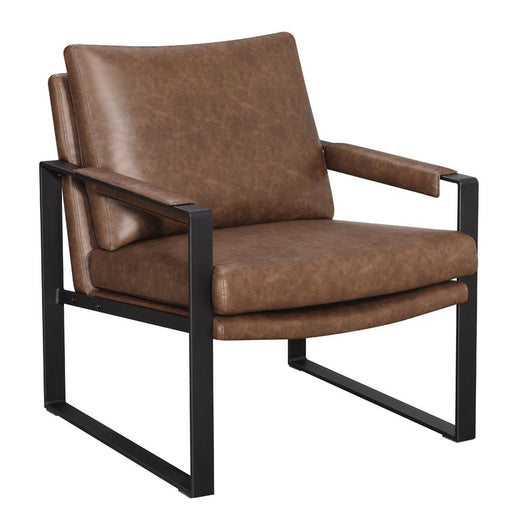 Rosalind Upholstered Accent Chair with Removable Cushion Umber Brown and Gunmetal - Orbit Furniture (Richmond,BC)