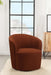 Joyce Sloped Arms Swivel Chair Burnt Orange - Orbit Furniture (Richmond,BC)