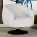 Dave Upholstered Swivel Accent Chair Beige and Matte Black - Orbit Furniture (Richmond,BC)