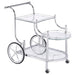 Sarandon 3-tier Serving Cart Chrome and Clear - Orbit Furniture (Richmond,BC)