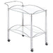 Shadix 2-tier Serving Cart with Glass Top Chrome and Clear - Orbit Furniture (Richmond,BC)