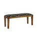 Lamont Rectangular Upholstered Bench Natural and Navy - Orbit Furniture (Richmond,BC)