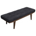 Wilson Upholstered Tufted Bench Taupe and Natural - Orbit Furniture (Richmond,BC)