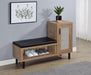 Teller 1-door Entryway Shoe Storage Cabinet Natural Oak - Orbit Furniture (Richmond,BC)
