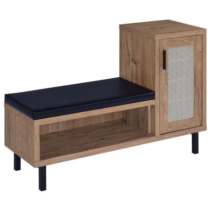 Teller 1-door Entryway Shoe Storage Cabinet Natural Oak - Orbit Furniture (Richmond,BC)